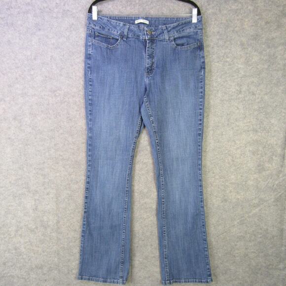 Riders by Lee Jeans Womens 14 Blue Mid Rise Bootcut Stretch Denim Classic Misses - Picture 1 of 12